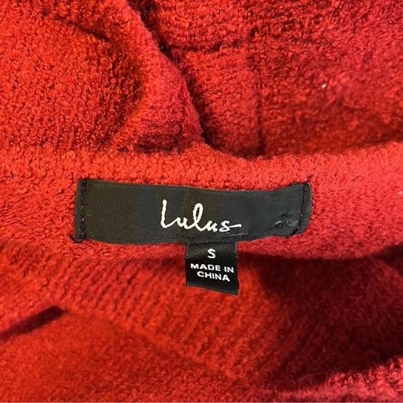 Lulu’s Lush for Life Red Cutout Halter Knit Midi Dress size small - Picture 12 of 14